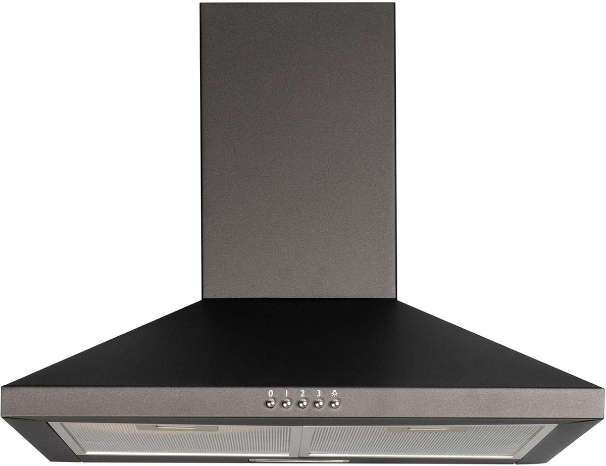 SIA 60cm Chimney Cooker Hood Kitchen Extractor Fan, Black, CHL60BL