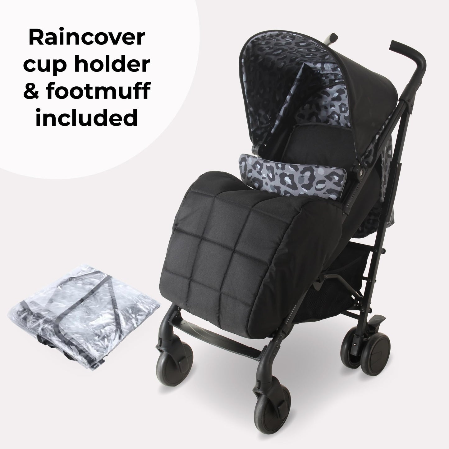 My Babiie MB51 Stroller – from Birth to 4 Years (22kg), Lightweight, Umbrella Fold, Travel Buggy for Toddlers, Pushchair Includes Footmuff, Cup Holder, Rain Cover - Blush Pink