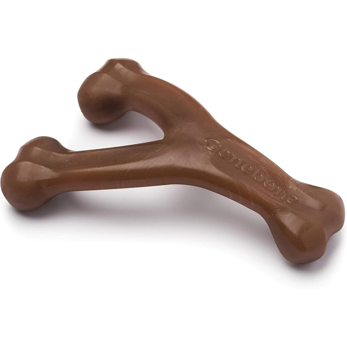 Benebone Wishbone Dog Chew Toy for Aggressive Chewers, Real Bacon, Medium