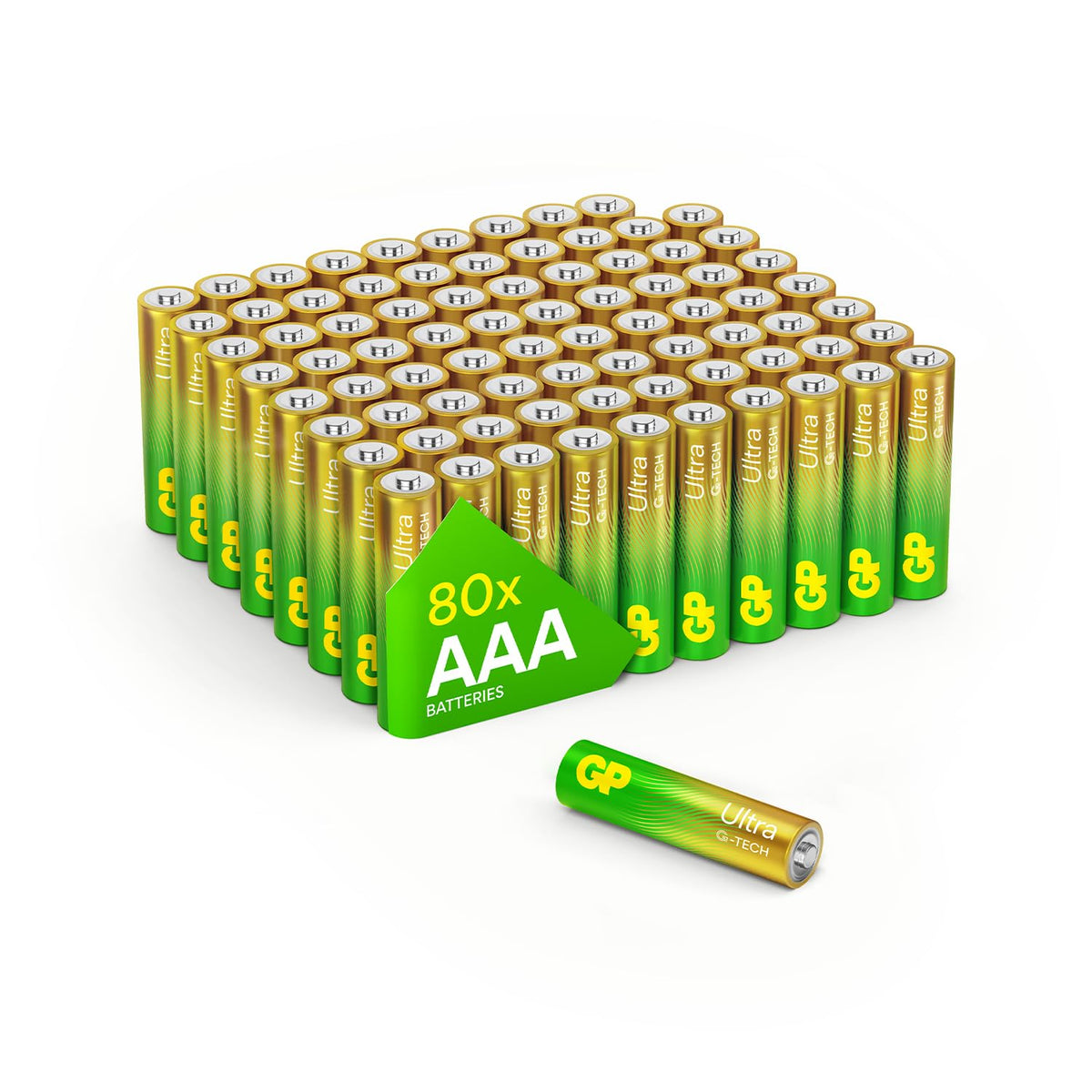 GP AA Batteries 40 Pack 1.5V Alkaline Double A 10 Yr Long Shelf Life