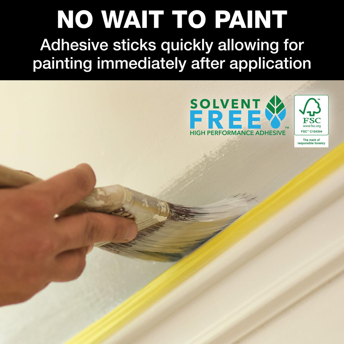 Frog Tape Yellow Delicate Surface Painters Masking Tape 24mm x 55m. Indoor painting and decorating for sharp lines and no paint bleed