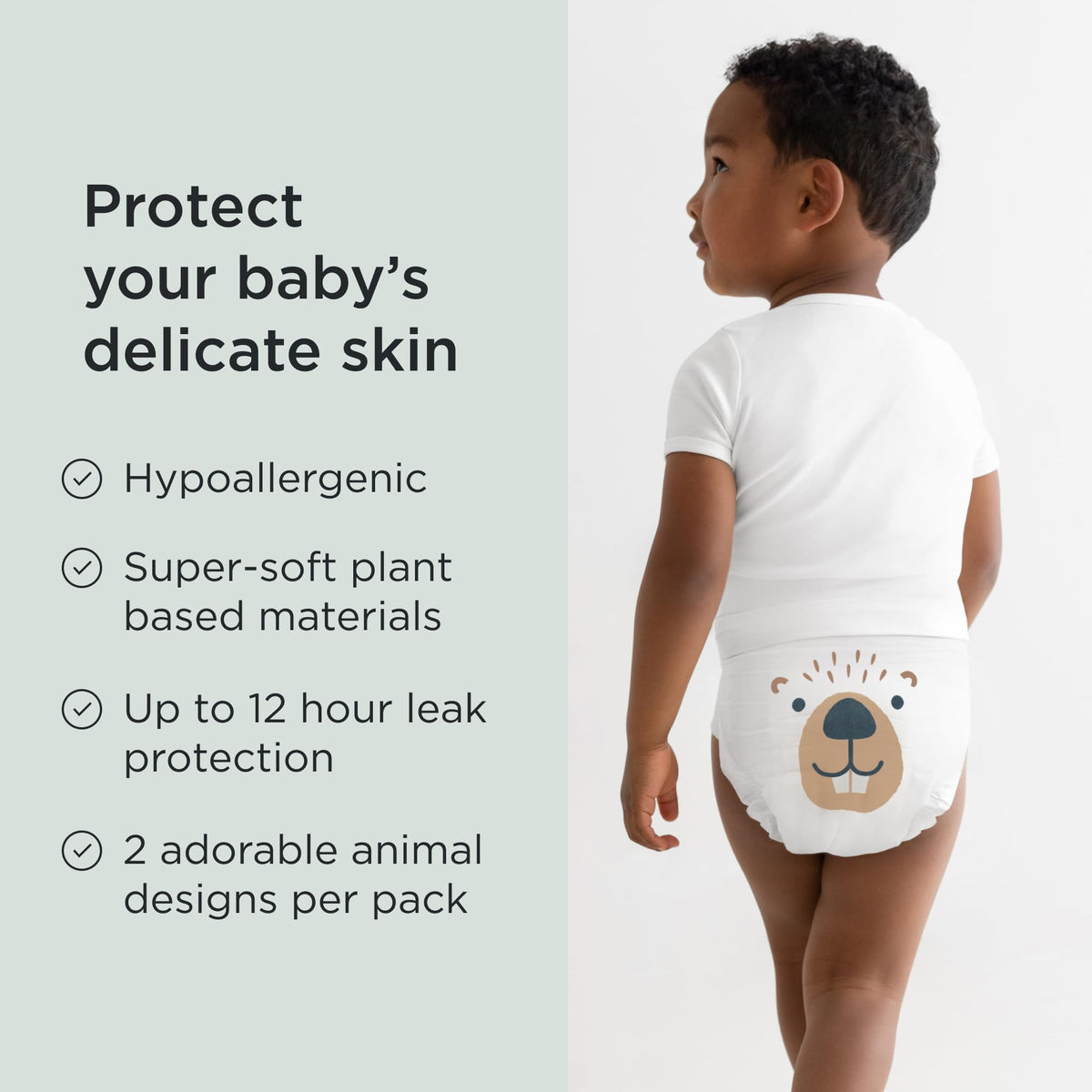 Kit & Kin Premium Baby Nappies Size 4 | 9-14 kgs / 20-31 lbs | Pack of 256 Nappies | Plant-Based Materials On Baby's Skin | Hypoallergenic | Superior up to 12 Hour Leak Protection