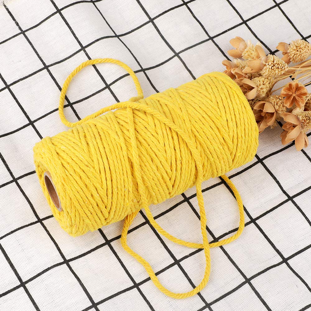 jijAcraft 4MM White Macrame Cord: 100M Cotton String Twine for Crafts