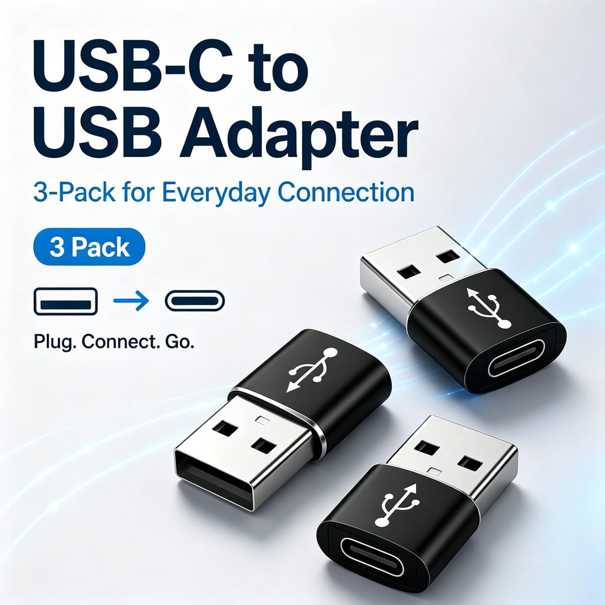 USB C to USB Adaptor, USB to USB C Adapter 2Pack, Type C Female to A Male Charger Cable Converter Compatible with Notebook, Tablet, Smartphone, iPad 10 Air 4 5,Apple 15 14 13 12 Pro Max (Red)