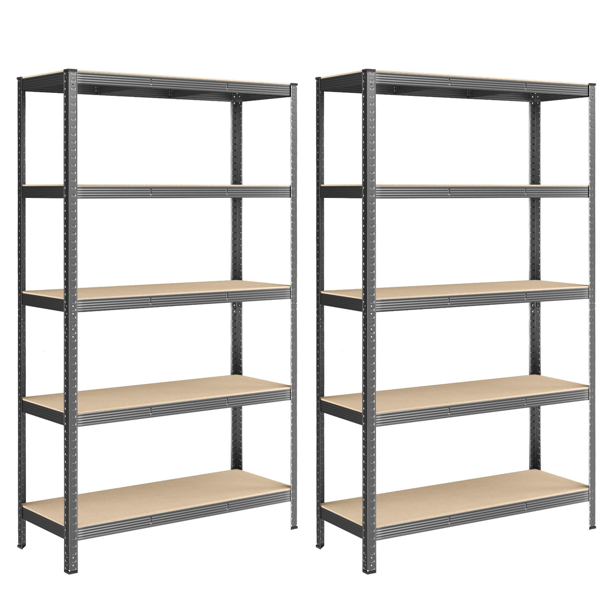 SONGMICS 5-Tier Heavy-Duty Shelving Units, Set of 2, Boltless Assembly