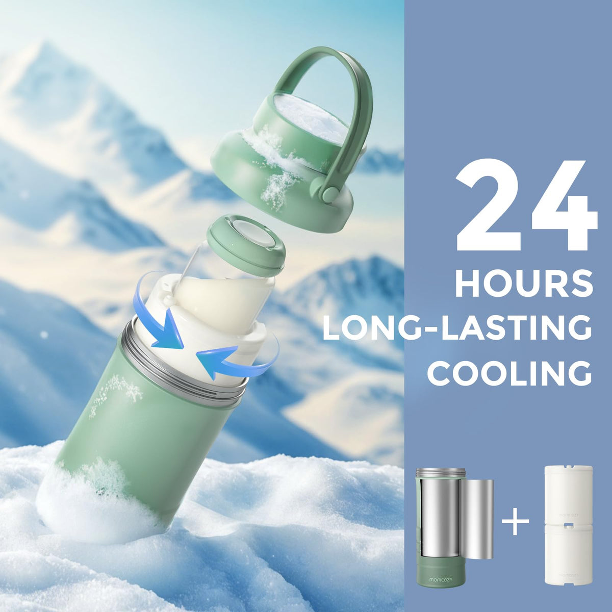 Momcozy Portable Bottle Warmer for Breast Milk & Water, Dual Fast Heating