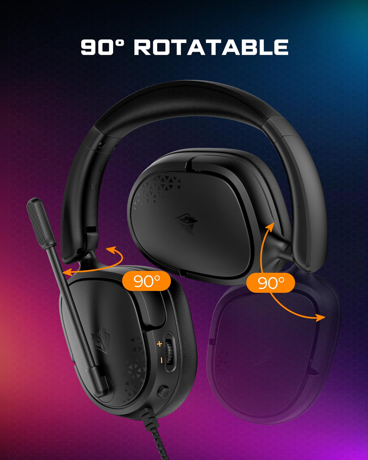 NUBWO HG04L Gaming Headset for PS5/PS4, Xbox Series X|S/Xbox One, Switch – 250g Lightweight, Clear Unidirectional Mic, Soft Memory Earmuffs, 3.5mm Jack for Gaming & Work