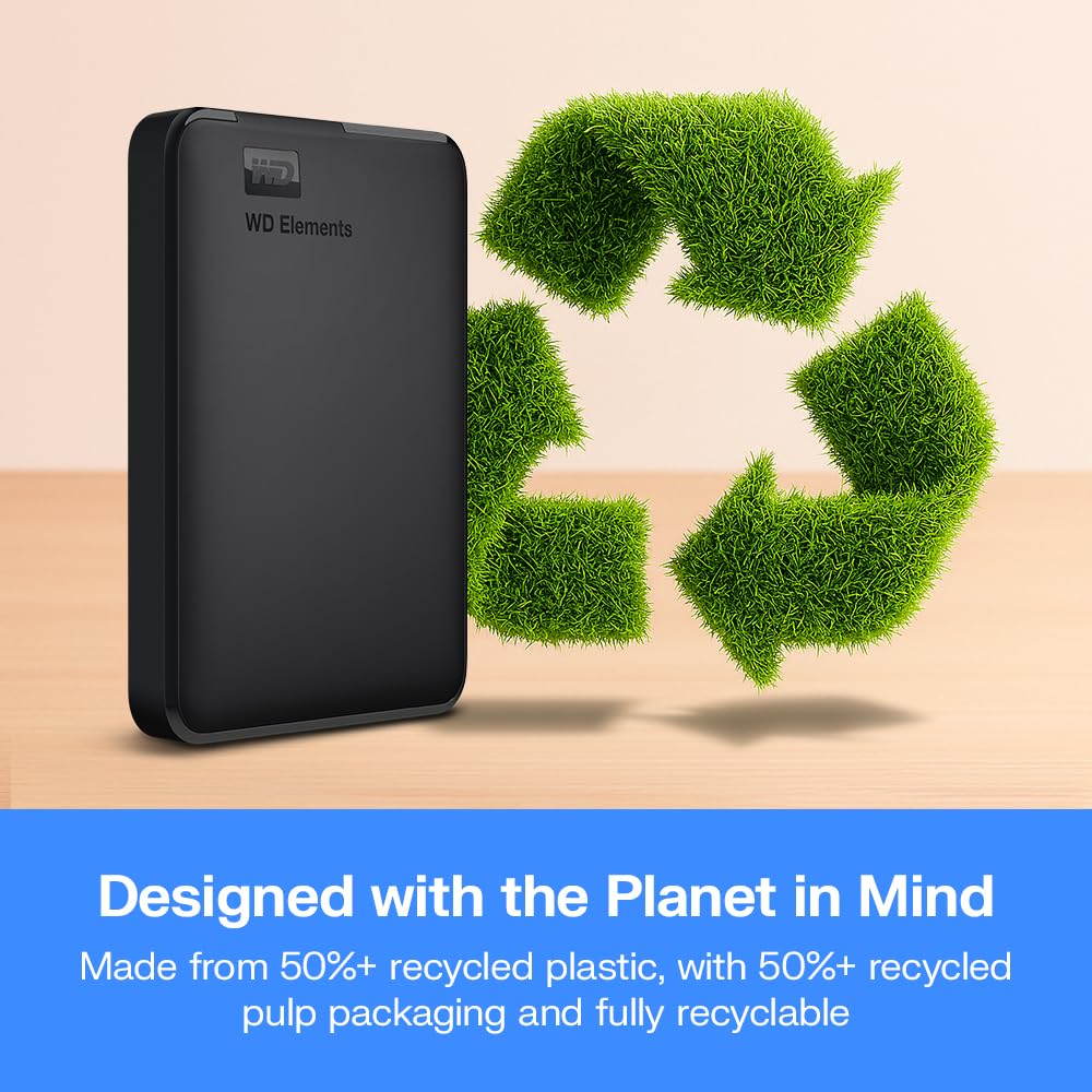 WD 5TB Elements AE Portable External Hard Drive, SuperSpeed USB 3.2 Gen 1/USB 3.0, Plug-and-Play, Formatted for Windows, Black
