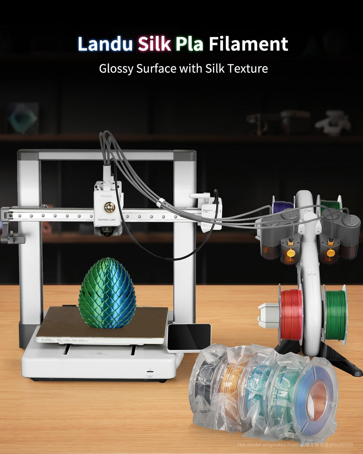 LANDU Filament Dryer 3D Printer Filament Dry Box,2 Spools Double Fast Heating Upgraded Filament Dehydrator Keeping Filaments Dry for 1.75mm/2.85mm One-Key Set for PLA PETG ABS TPU