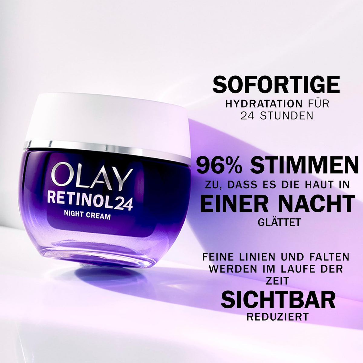 Olay Retinol 24 Night Cream Face Moisturiser, 50ml