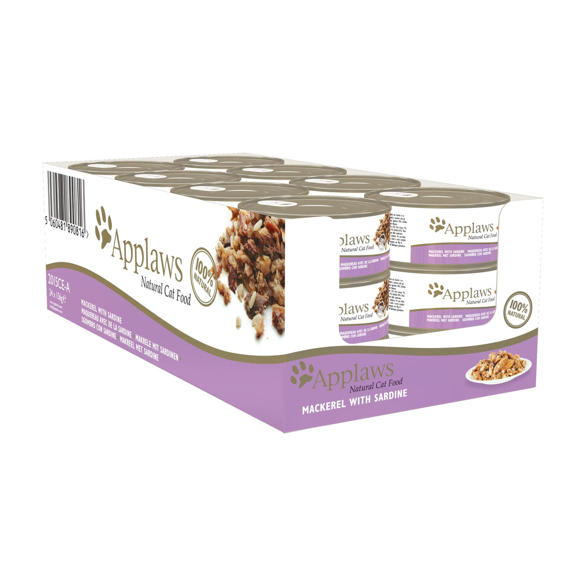 Applaws 100% Natural Wet Cat Food, Pouch Multipack Fish Selection in Broth, 70 g (24 x 70g) Pouches