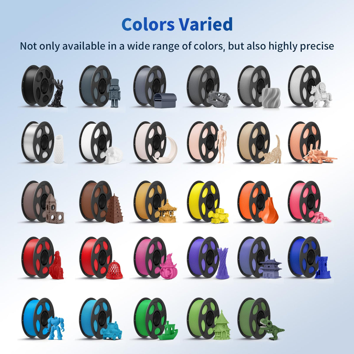 ANYCUBIC PLA 3D Printer Filament 1.75mm, 10KG Multicolor Combination