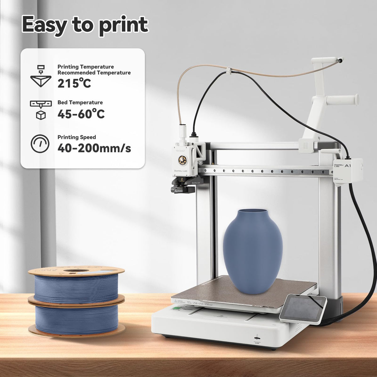 3DHoJor PLA+ PLA Plus Filament 1.75mm 1kg(2.2lbs) for 3D Printers,Yellow