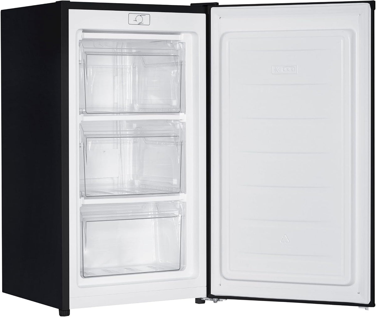 HYE Under Counter Freezer - 60L capacity, 85cm Height, 48cm Width, Black