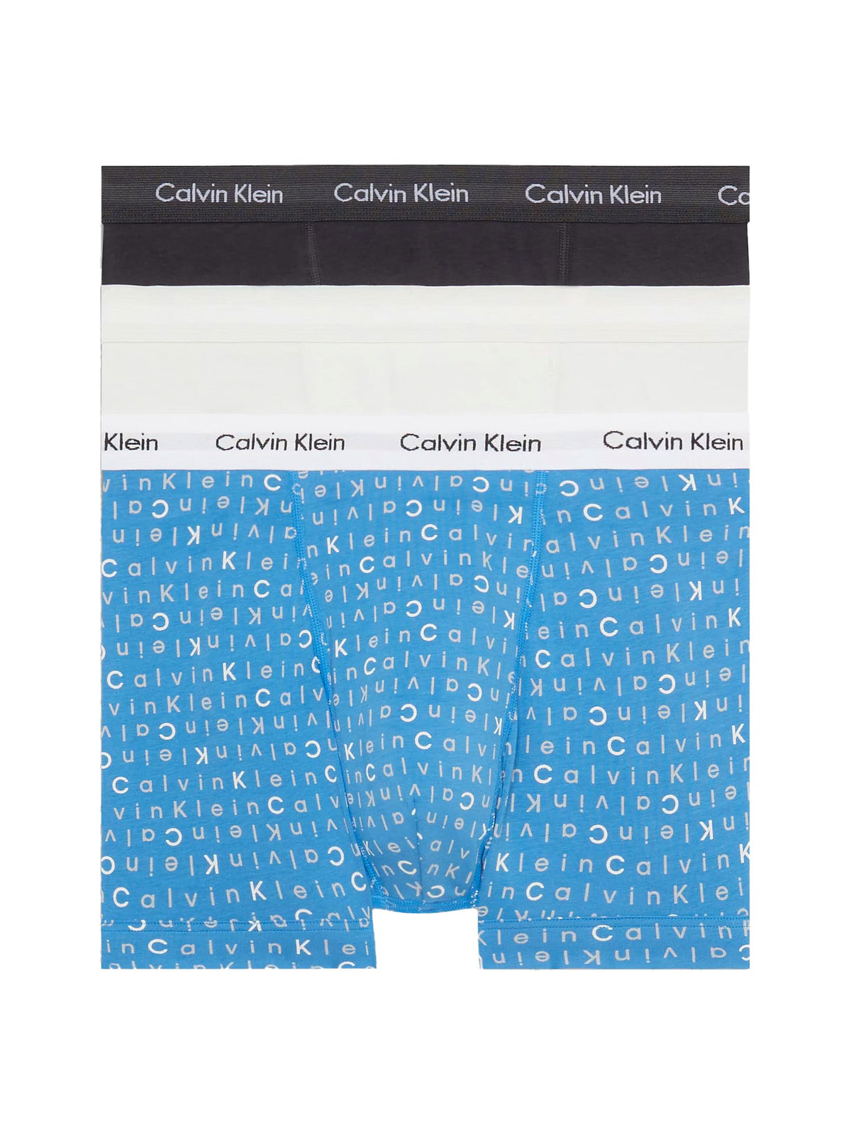 Calvin Klein Men’s 3 Pack Trunks with Logo Waistband