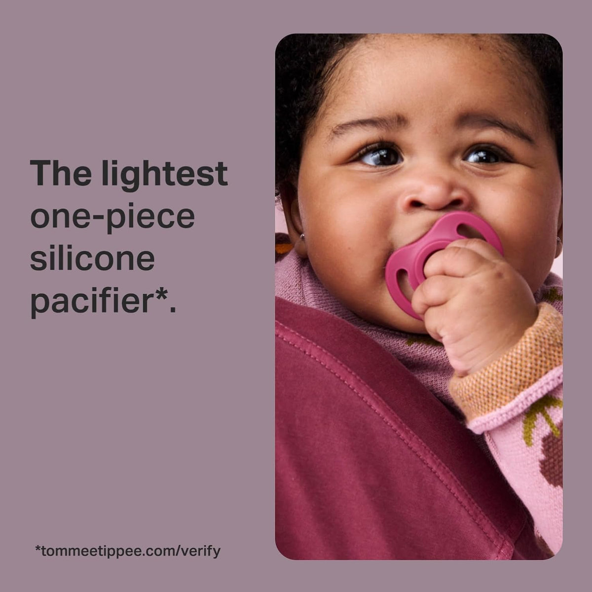 Tommee Tippee Ultra-Light StayPut Dummy 0-6m Silicone Pack of 4