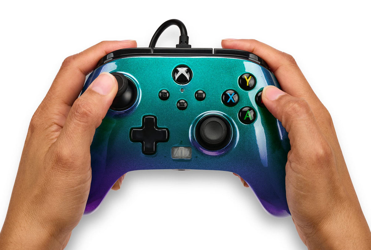 PowerA Enhanced Wired Controller for Xbox Series X|S, Wired Video Game Controller, Gamepad for Xbox X and S, Officially Licenced by Xbox, 2 Years Manufacturer Warranty - Purple Hex