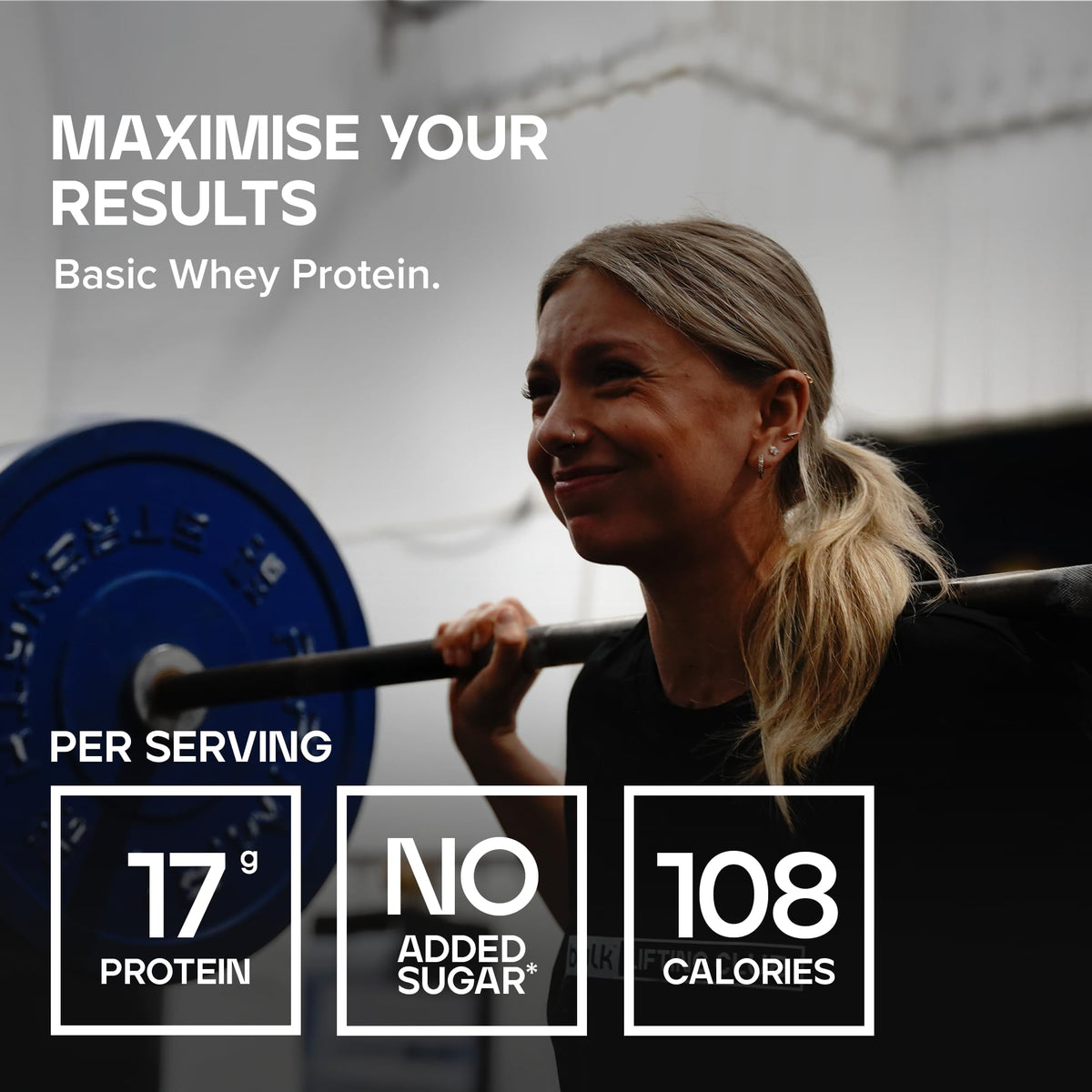 Bulk Basic Whey Protein Powder | Chocolate | 1.25 kg | 41 Servings | Up to 18g Protein per Serving | Low Sugar | Fast Absorbing Formula | Gym Supplement Supports Muscle Growth & Recovery