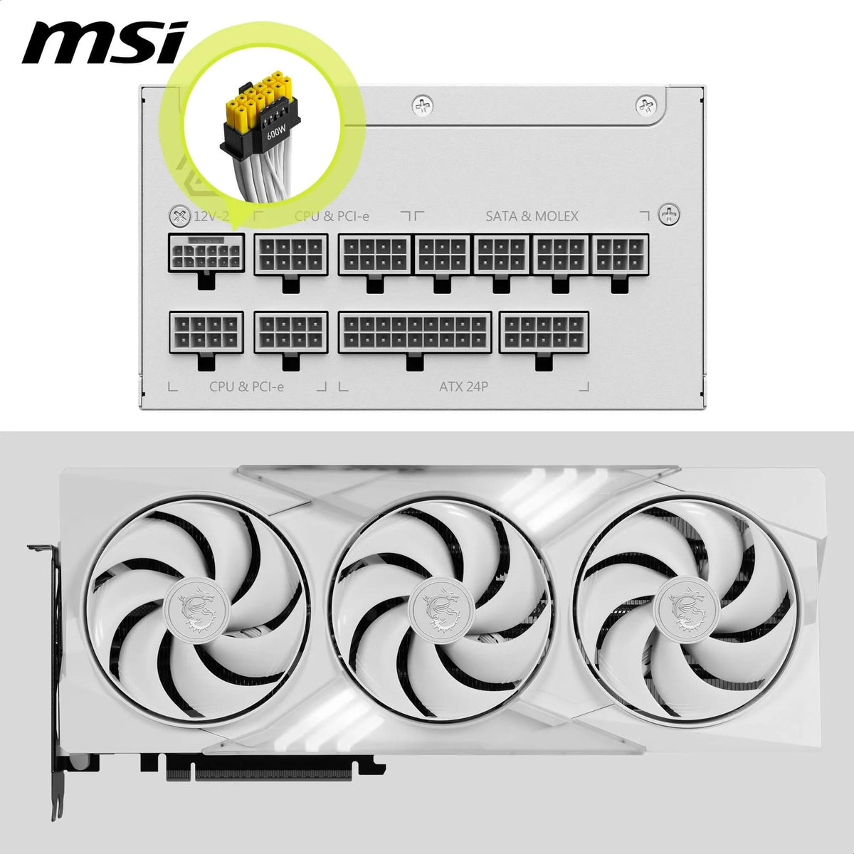 MSI MAG A750GL PCIE5 Power Supply Unit, 750W, 80 Plus Gold, Fully Modular, ATX 3.0, PCIe 5.0 GPU Support, 120mm FDB Fan, Full-Bridge LLC, Flat Black Cables - 7 Year Warranty