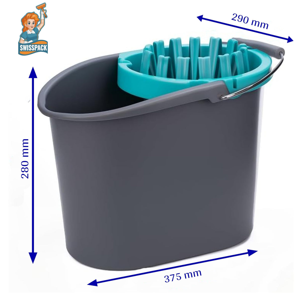 MOP AND BUCKET (3 HEADS ONLY)
