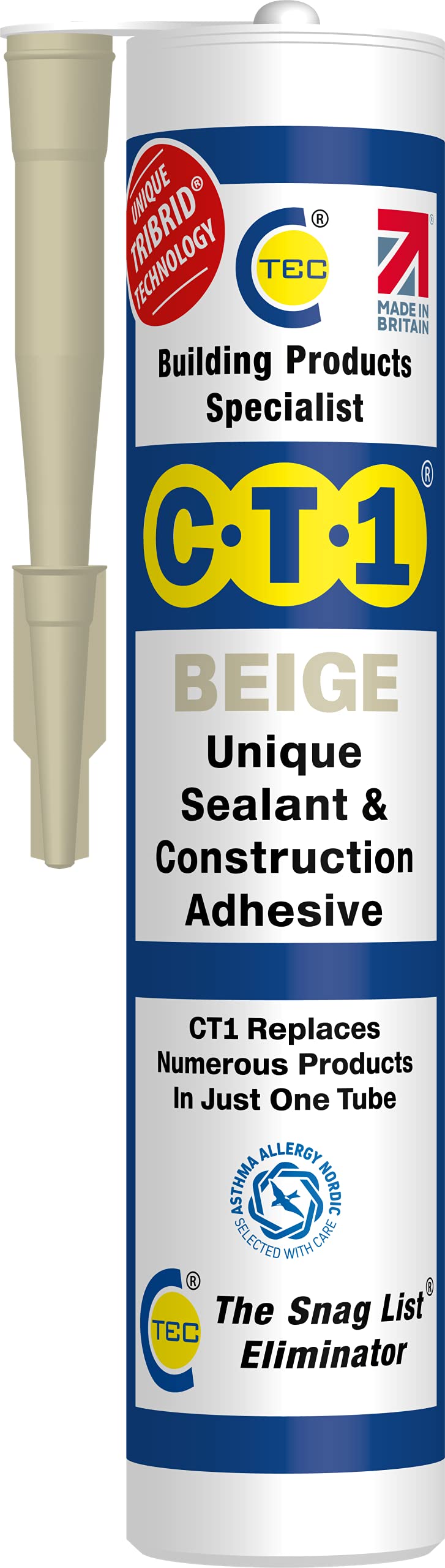 CT1 White TRIBRID® Multi Purpose Sealant & Adhesive - 290ml
