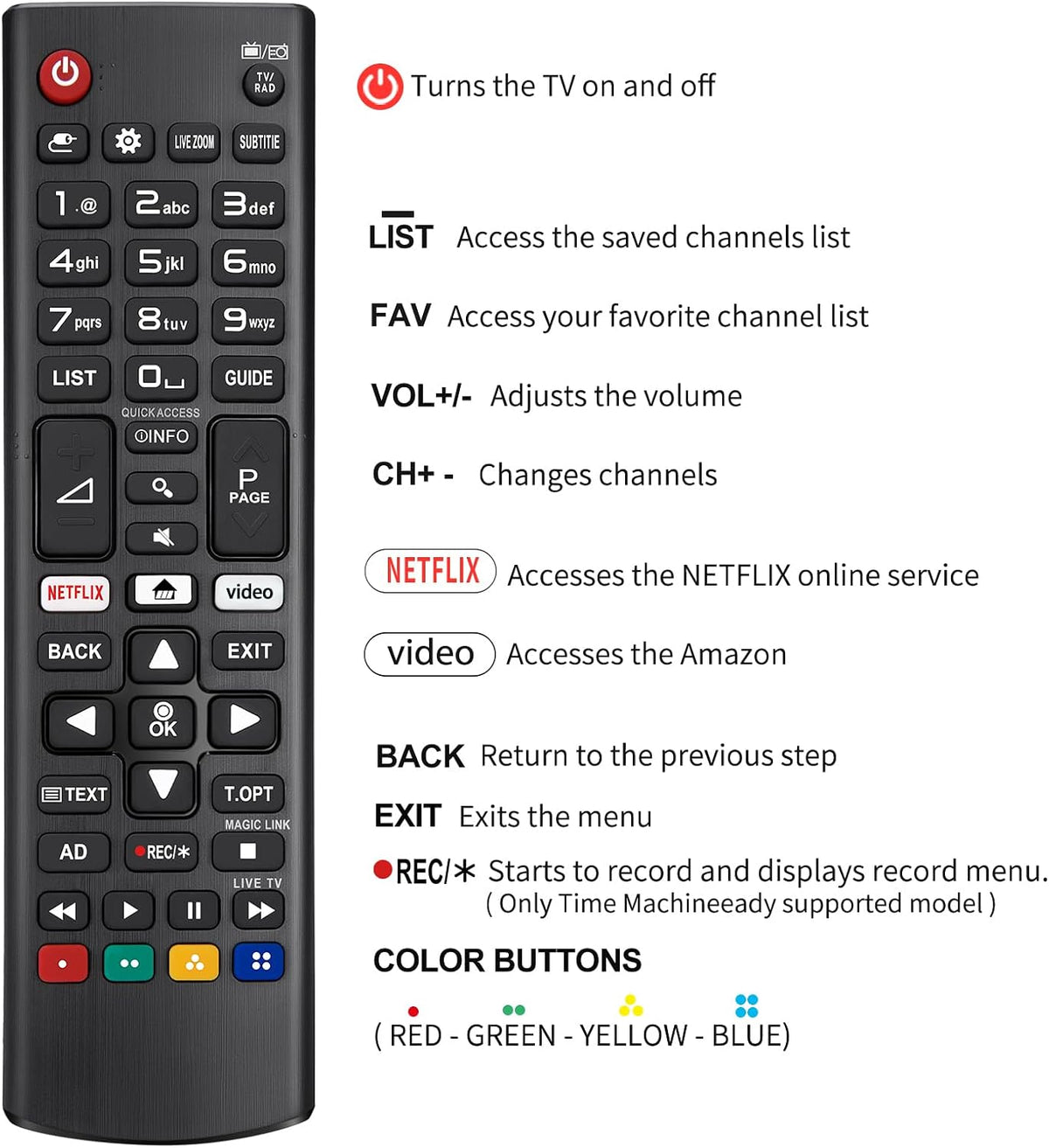 Universal for LG TV Remote, for LG Remote Control Smart TV Replacement