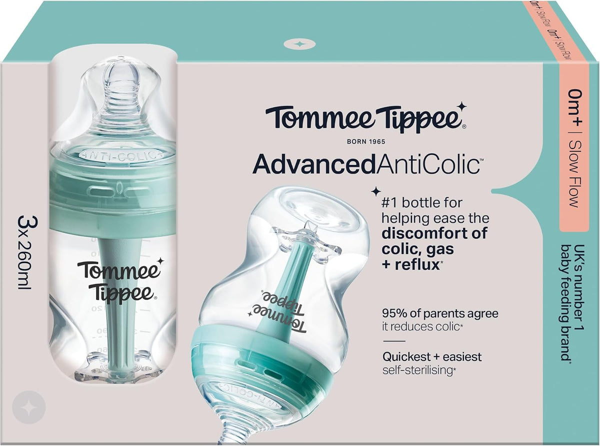 Tommee Tippee Advanced Anti-Colic Baby Bottle Breast-Like Teat 0m+ 260ml