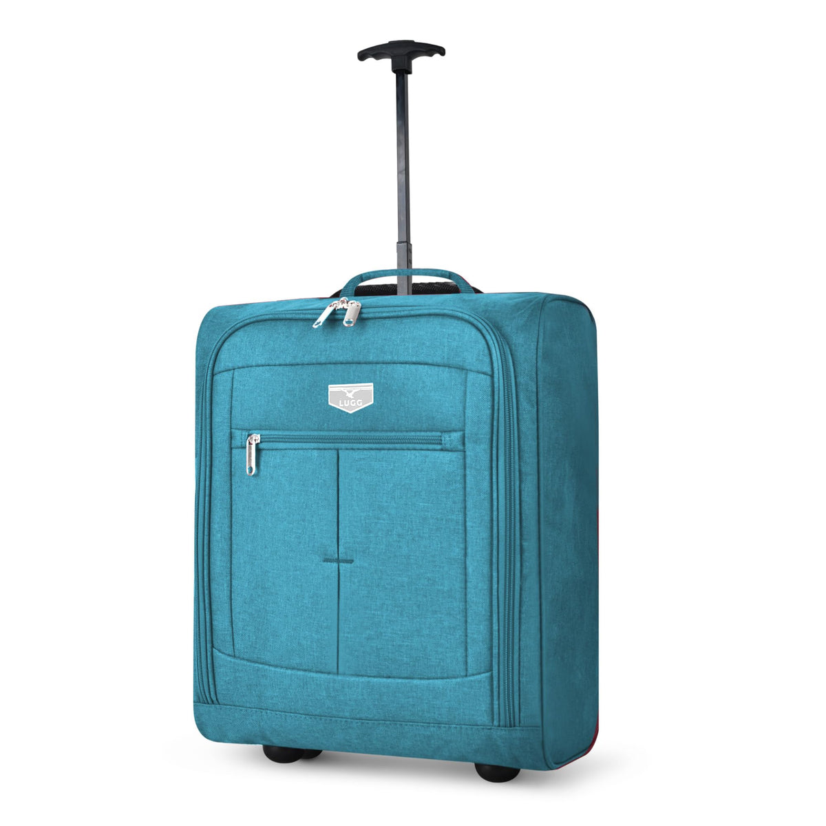 LUGG Lightweight Cabin Luggage, 600D Polyester, Solid Wheels, 45x36x20cm