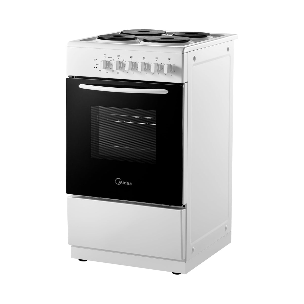 Midea 71L, 60cm Wide, Single Electric Built-in Fan Oven with Air Fry, 12 Oven Functions, Aqua Clean, LED Display, Convection, ECO, MultiLevel Cooking, Color Black - MBO65M90D2-BK