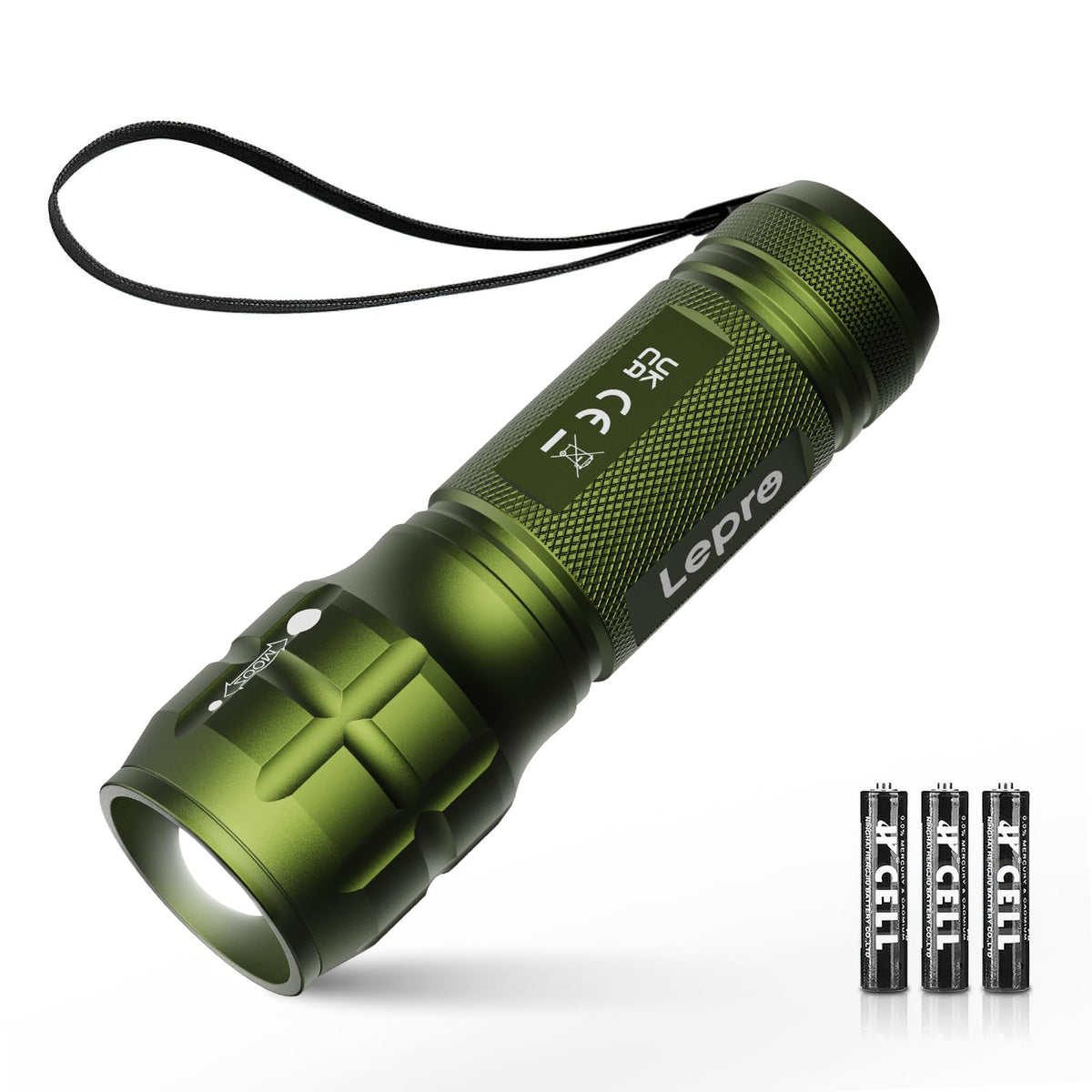 Lepro LE LED Torch Battery Powered, Camping Flashlight, Adjustable Focus