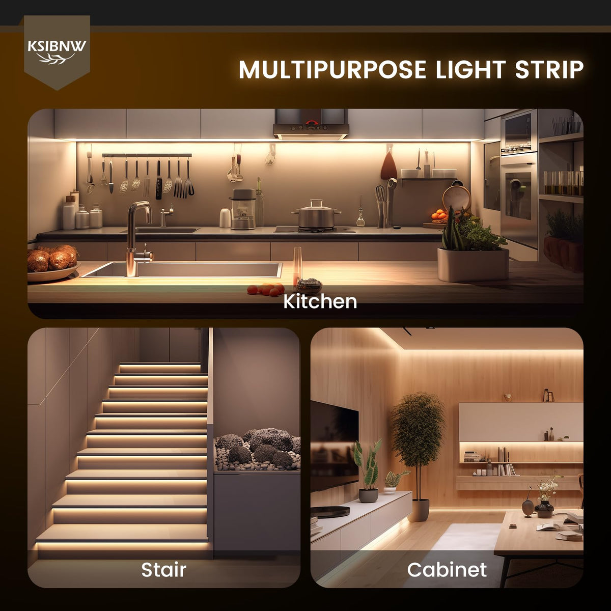 KSIBNW LED Strip Light COB 24V, 5M Cool White 6000K Led Strip Lights 5mm Width LED Tape Lights Flexible CRI90+ Uniform Dotless for Bedroom Cabinet Kitchen Decoration (No Power Supply)