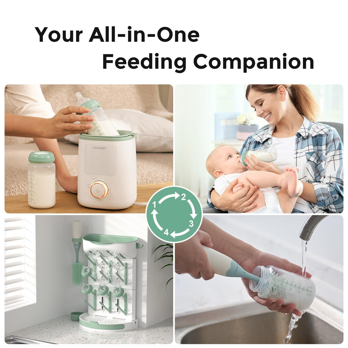 Momcozy Portable Bottle Warmer for Breast Milk & Water, Dual Fast Heating