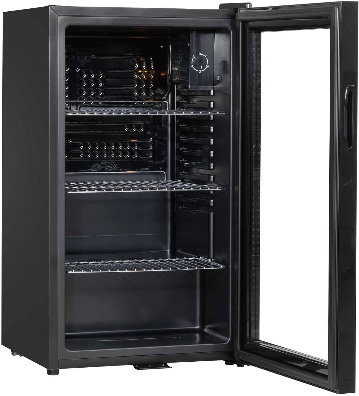 Dellonda Baridi Undercounter Drinks, Beer & Wine Fridge with Wire Shelves, Internal Light & Security Lock 85L, Black - DH13