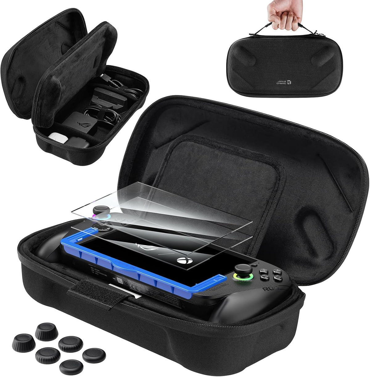 JSAUX Carrying Case for ROG Xbox Ally/Ally X, All-in-One Accessories Bundle