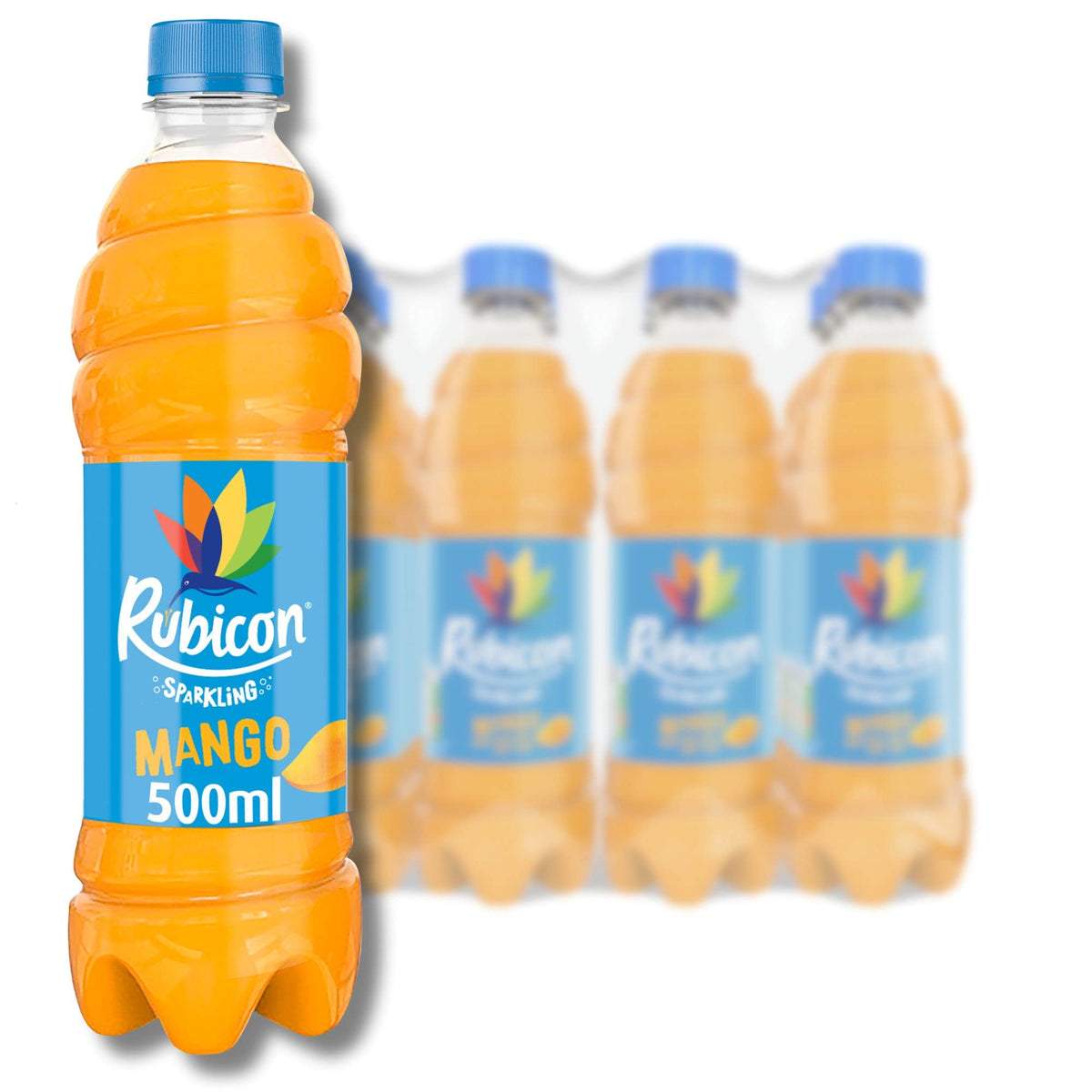 Rubicon Mango Sparkling Fruit Soft Drink, 6 Pack, 330ml Cans