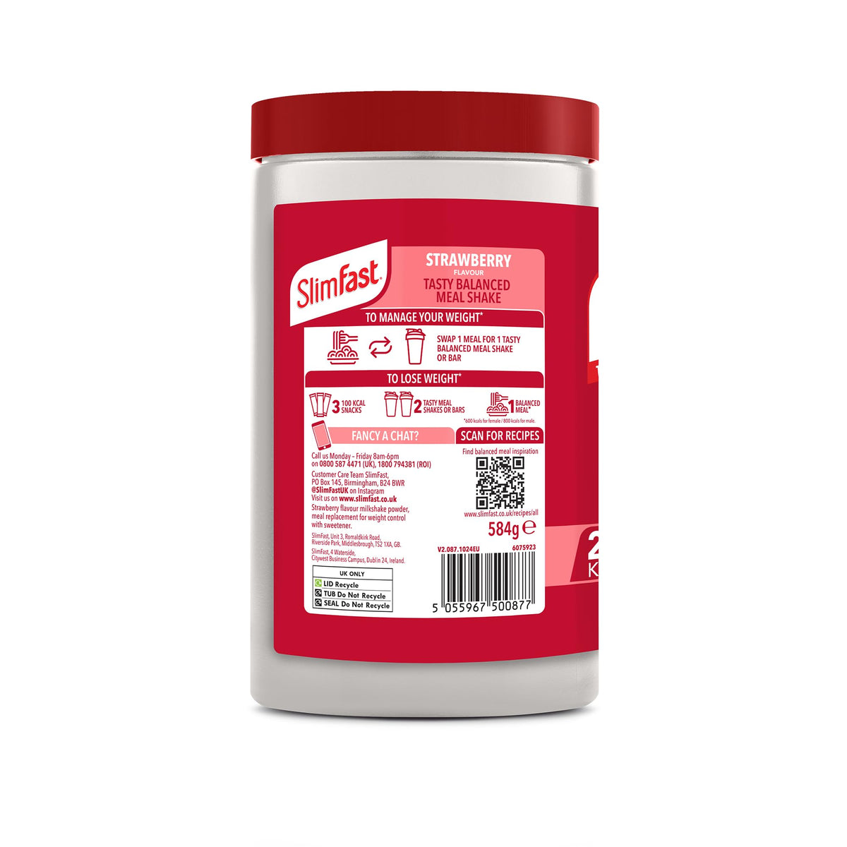 SlimFast • Meal Replacement Powder • Caramelised Biscuit Flavour • 584g