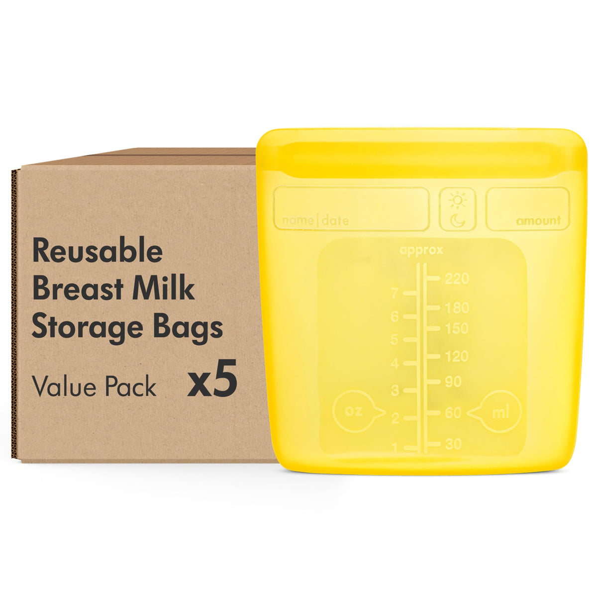 Medela Easy Pour Disposable Breastmilk Storage Bags, 210 ml Capacity, Leakproof Design with Milk Protection, Made Without BPA, Pack of 50