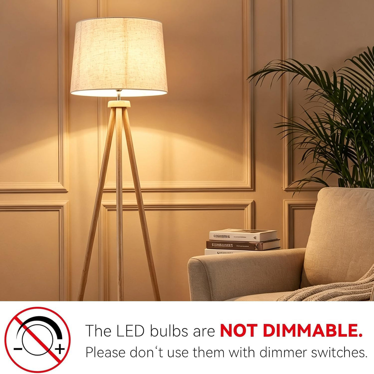 6 Pack E27 Screw LED Light Bulbs 2700K Warm Yellow White, 60W, ES Edison 9W
