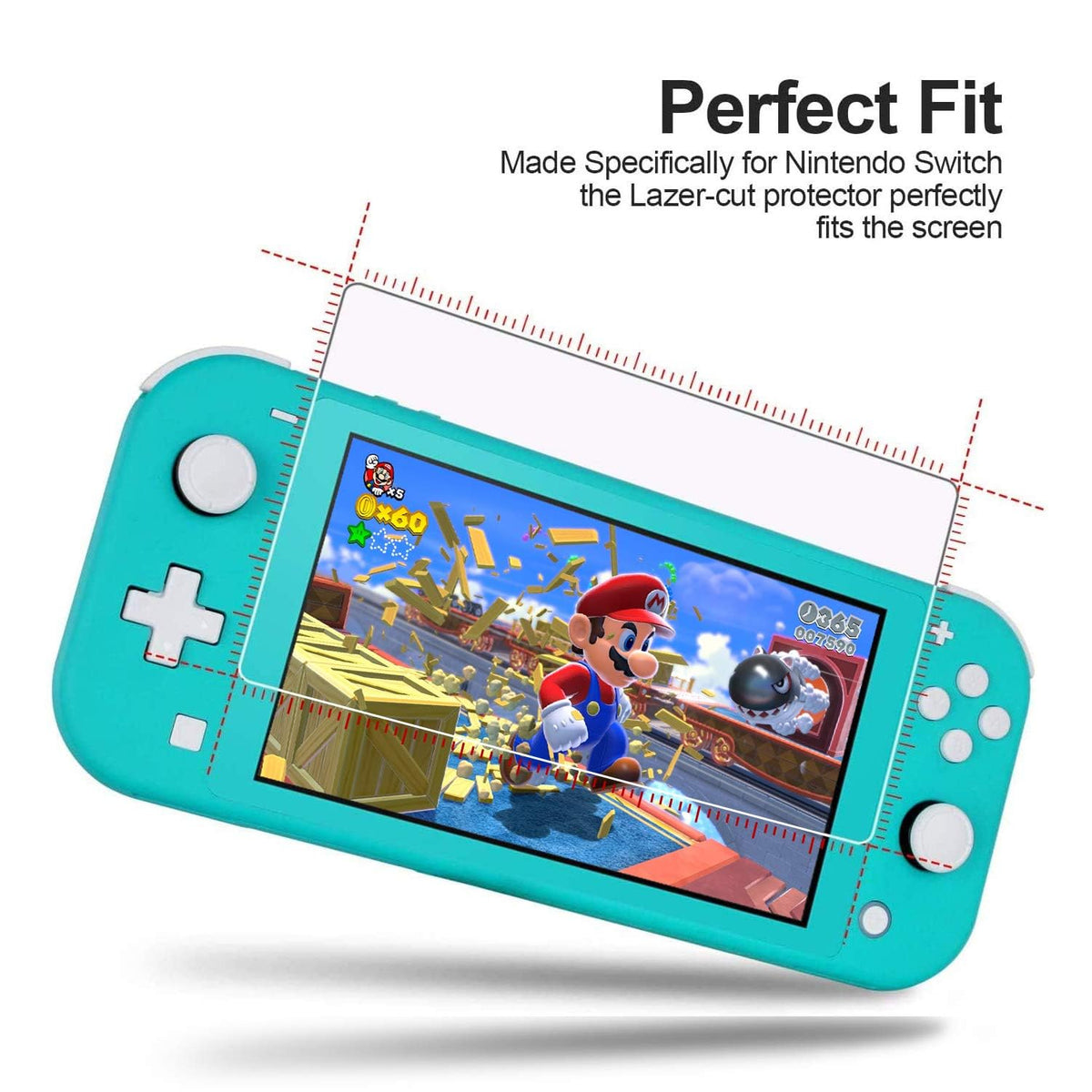 daydayup [3 Pack] Screen Protector Tempered Glass for Nintendo Switch - Hestia Goods Transparent HD Clear Anti-Scratch Screen Protector for Nintendo Switch