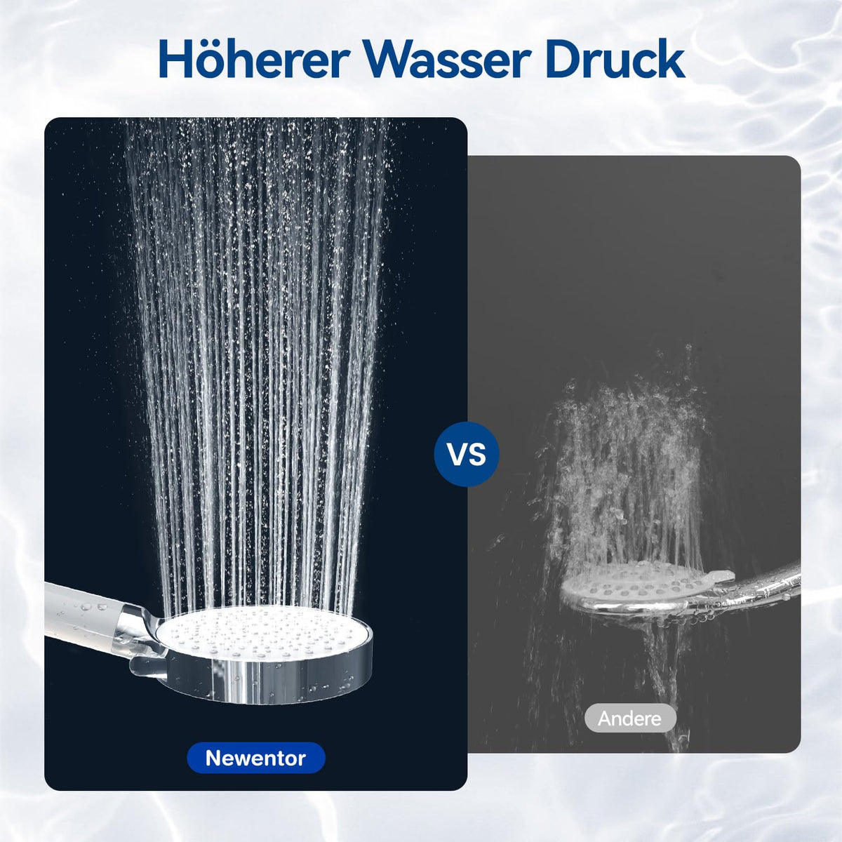 High Pressure Shower Head, Power Shower Head with 6 Modes