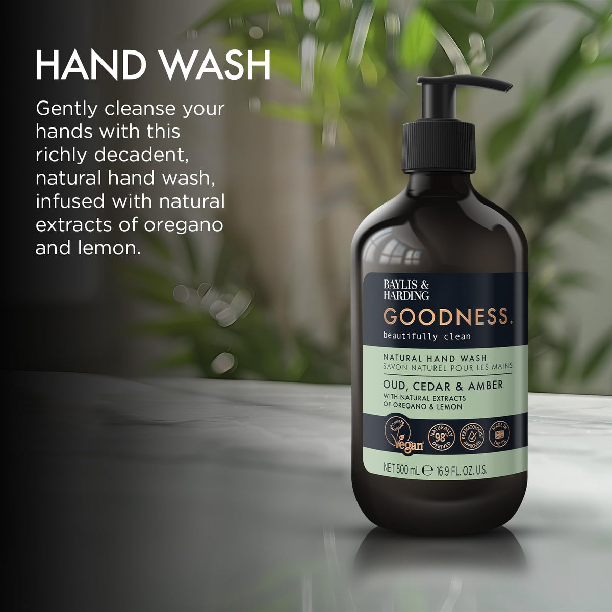 Baylis & Harding Goodness Natural Body Wash 500ml 3 pack