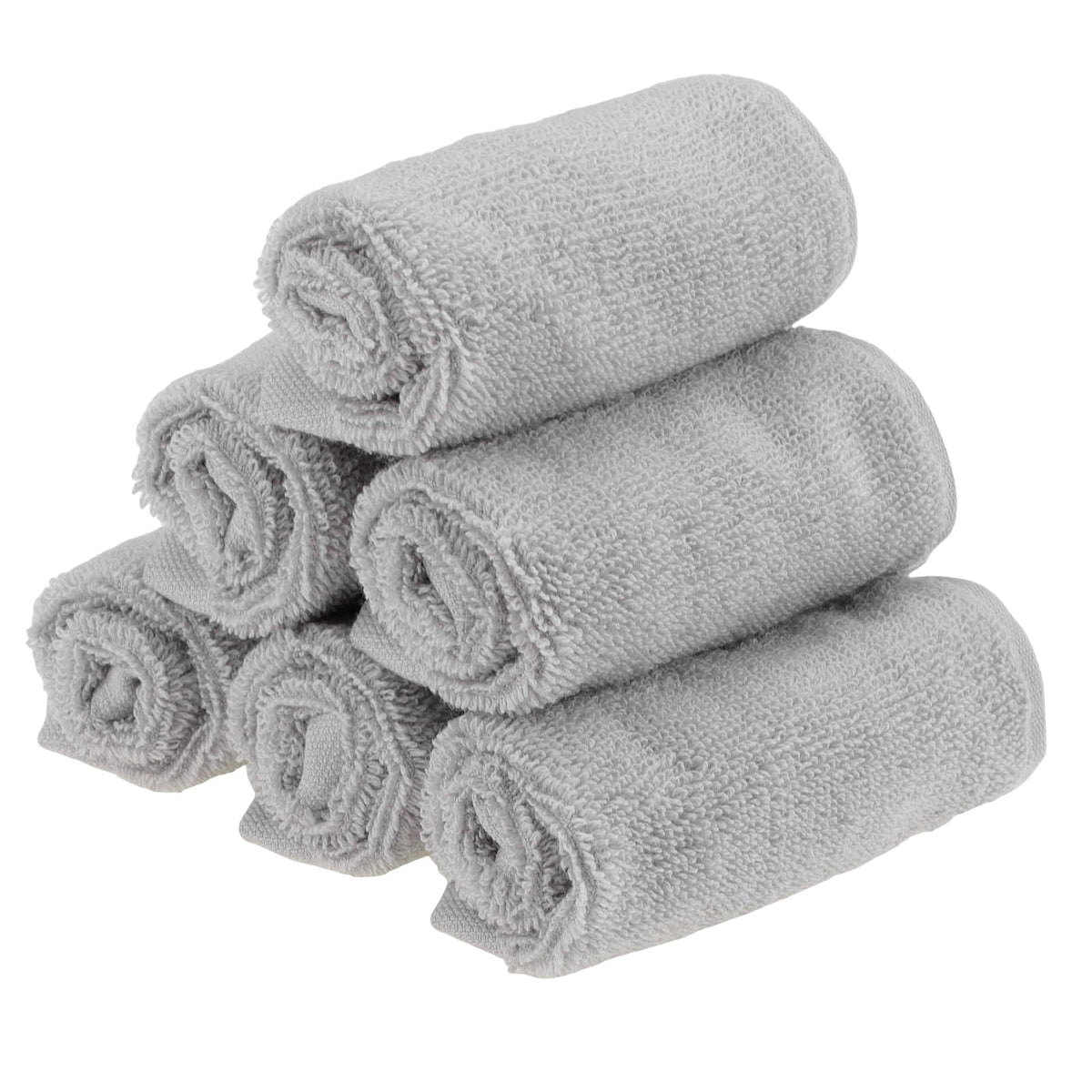 Lanjue 6 Pack Cotton Face Cloths, Flannel Washcloths, 20x20CM, Multicolored