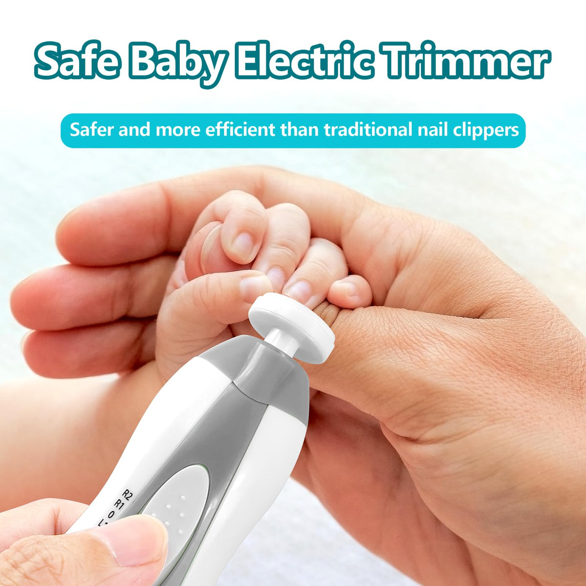 Qunlions life Baby Nail Trimmer Electric, 6 in 1 Rechargeable Baby Nail Clippers Manicure Set Grooming Kit for Toddler Infant or Adults (Pink)