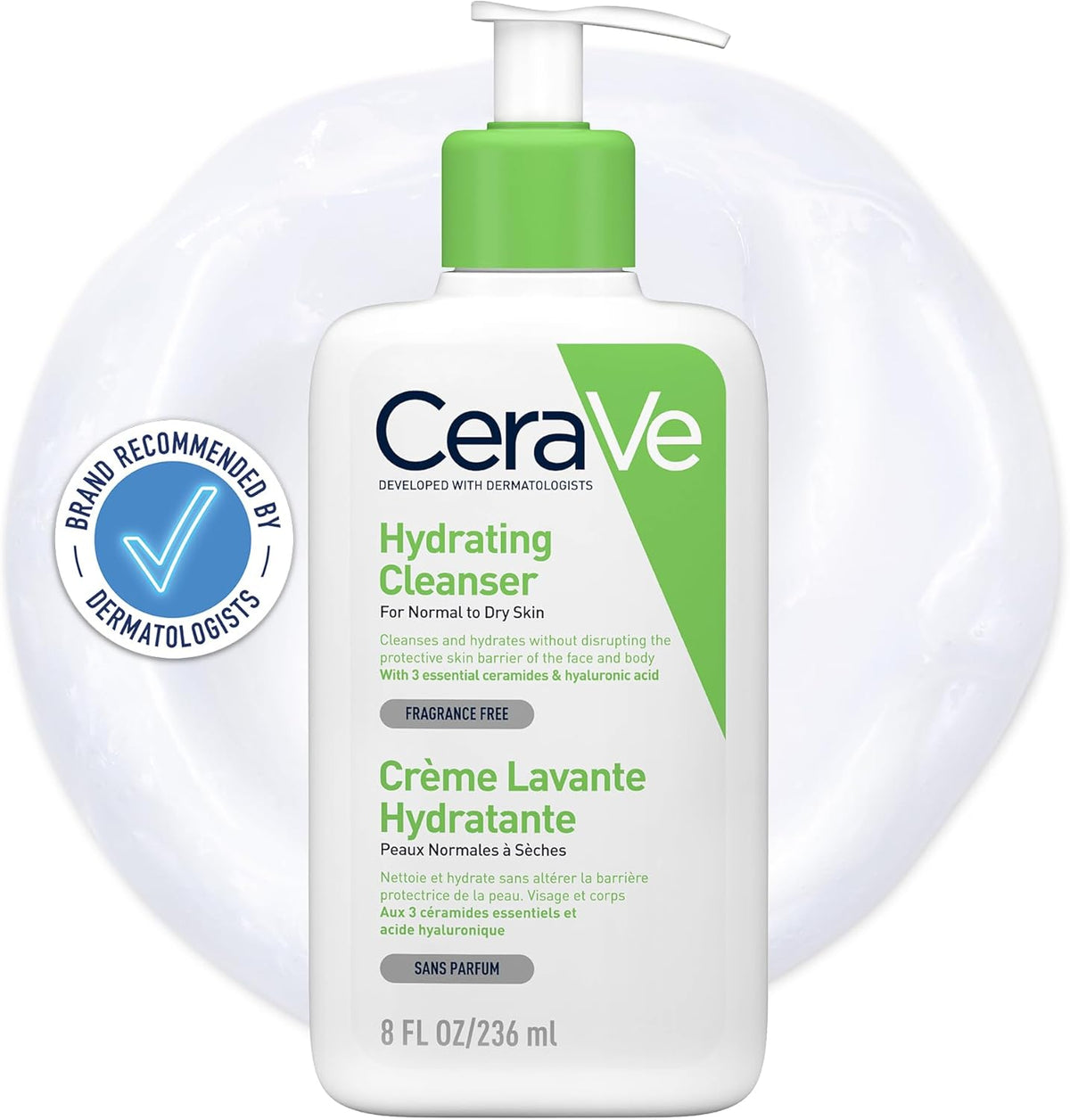 CeraVe Hydrating Cleanser for Normal to Dry Skin with Hyaluronic Acid 236ml