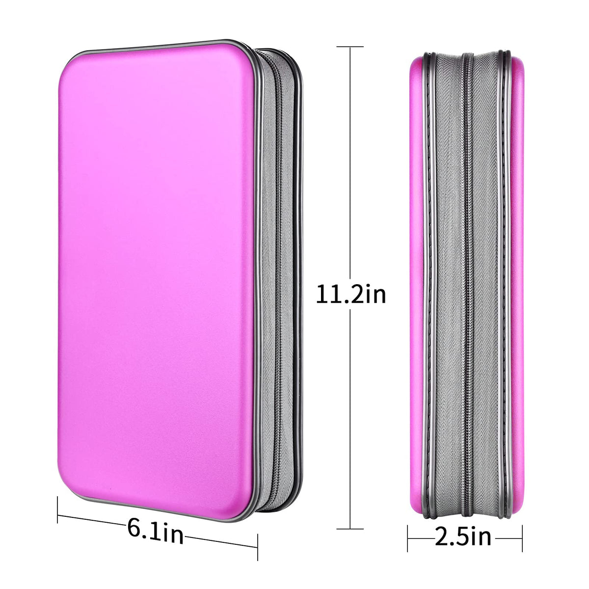 LIOVODE DVD Case, 96 Capacity CD Case Holder Organizer Disc Wallet for Car