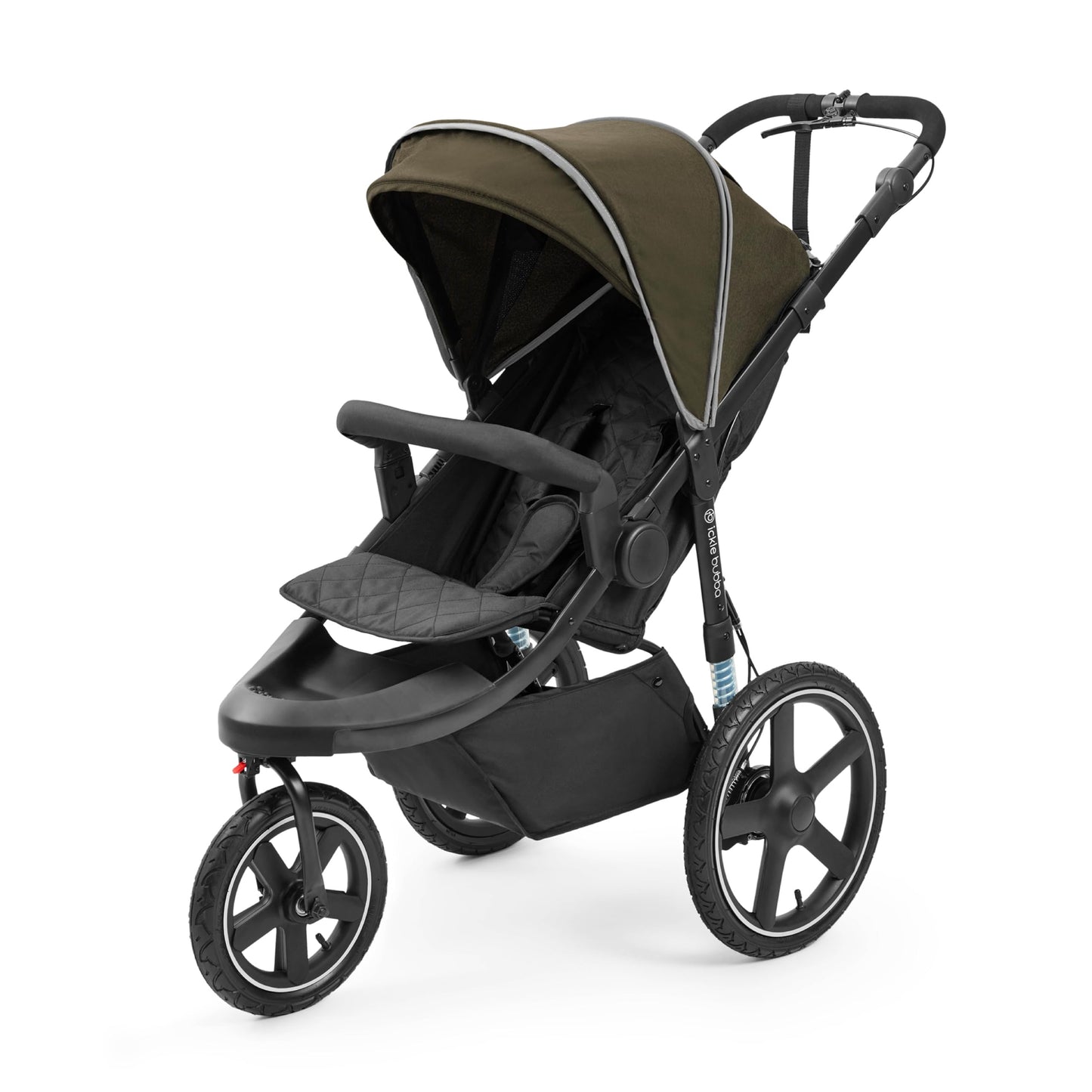Ickle Bubba Venus Jogger Pro Max Stroller (Charcoal Grey) – All-Terrain 3-Wheel Pushchair from Birth to 22kg, Waterproof Hood & Footwarmer, Adjustable Handle, Cup Holder & Self-Locking Fold