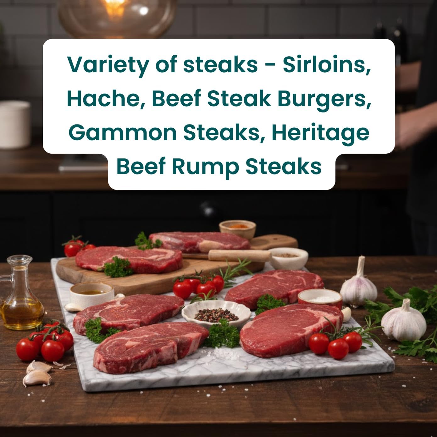 MuscleFood Steak Lovers Beef & Pork Bulk Buy Meat Bundle 2kg | Variety of Steaks | Premium Meat Hamper | Meat Bulk Buy | Freezer-Friendly | Delivered Chilled |