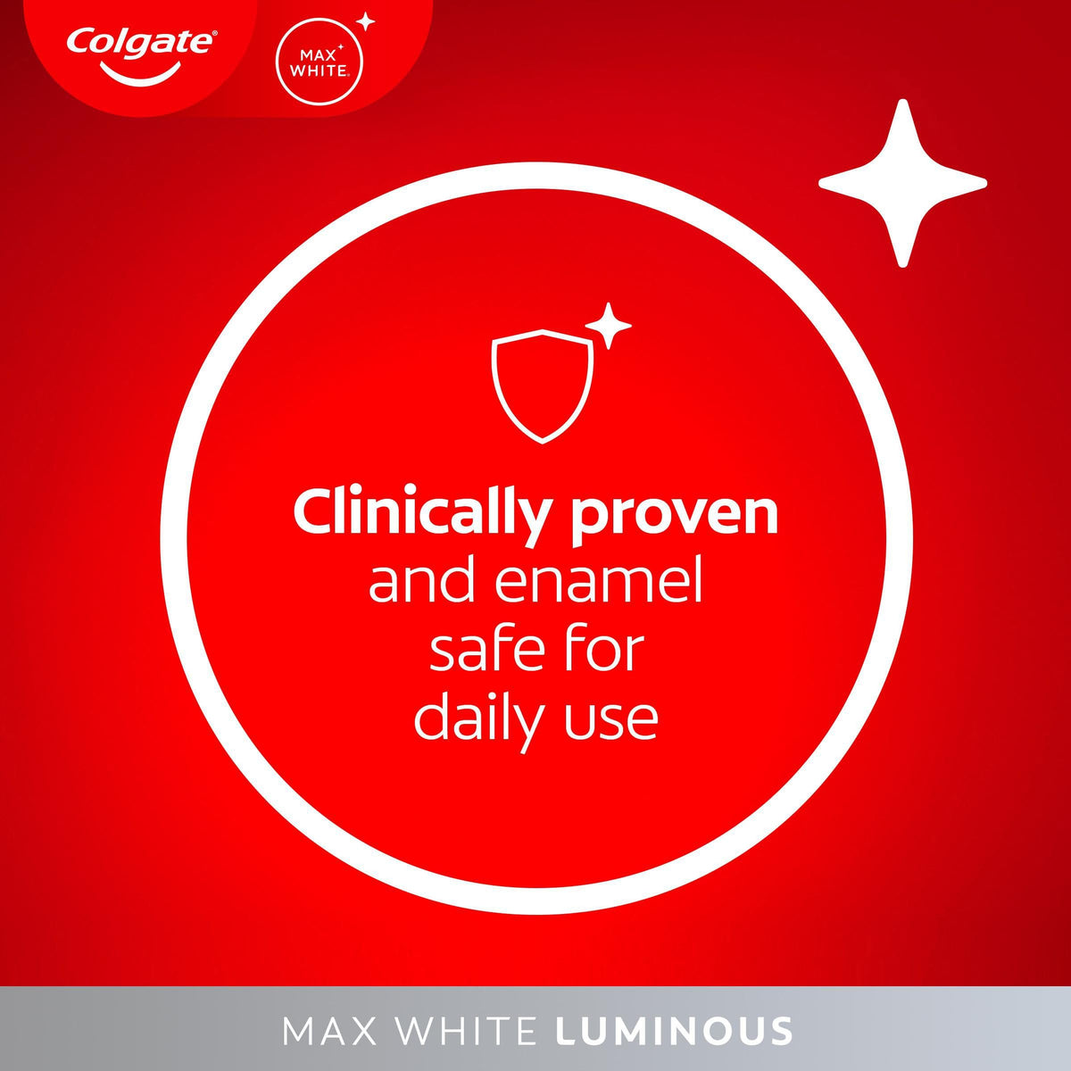 Colgate Max White Purple Reveal Teeth Whitening Toothpaste - Clinically Proven to Remove up to 100% of Surface Stains** - Fluoride Toothpaste - Colgate Multipack - 4 X 75ml