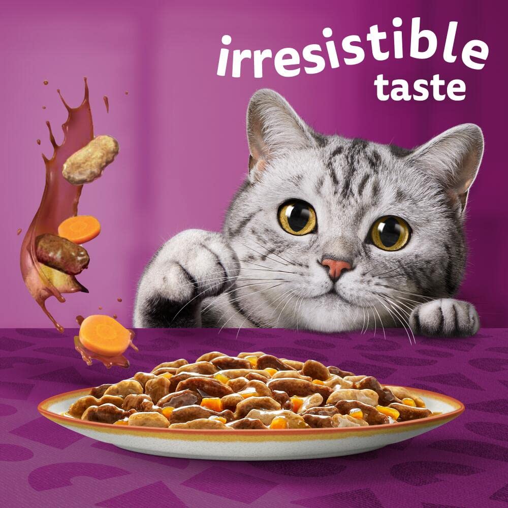 whiskas Tasty Mix 1+Chef´s Choice in Gravy 40x85g Pouches, Adult Cat Food