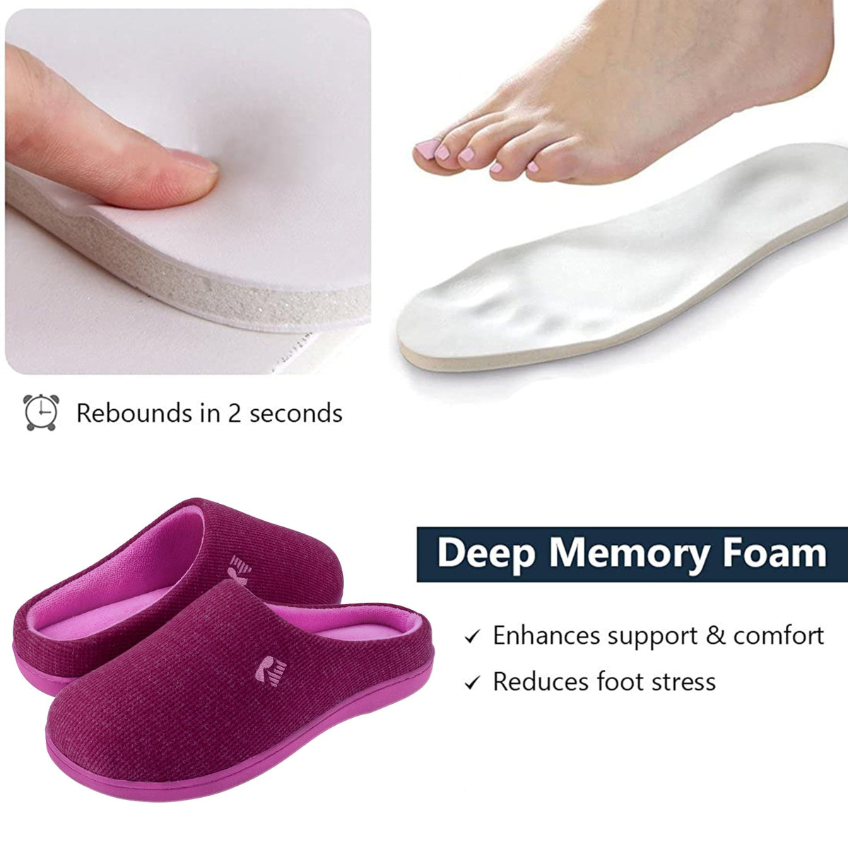 RockDove Women's Original Two-Tone Memory Foam Slipper